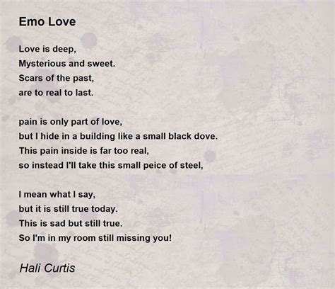 Emo Love Emo Love Poem By Hali Curtis