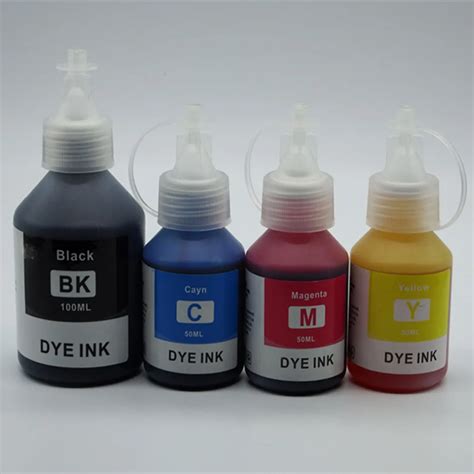 4 Pcs Refill Dye Ink Special Ink Kit For Brother Dcp T500w Dcp T700w