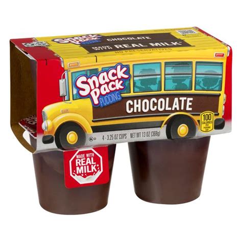 Snack Pack Chocolate Pudding Cups 4 325 Oz Cups Hy Vee Aisles Online