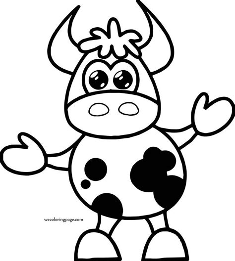 Cute Cow Coloring Page 236 File For Free
