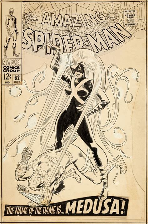 John Romita Sr Spider Man Cover Tops Heritage Comic Art Sale