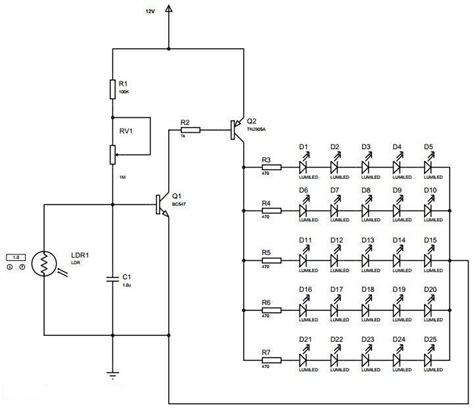The circuit diagram of an automatic street light controller circuit is explained in this post. Auto Intensity Control of Street Lights and Its Working | Power led, Electrical projects, Circuit