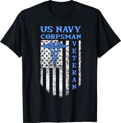 Proud Veteran Navy Corpsman T Shirt Ts Navy Patriot T Shirt Men