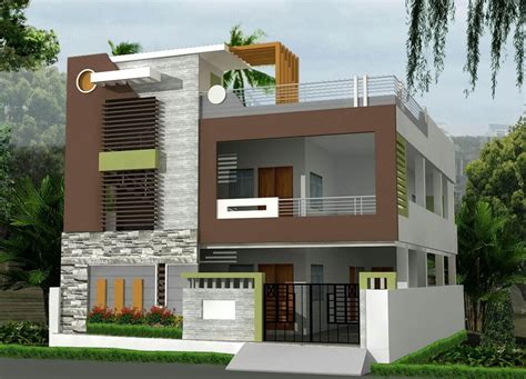 17 New Top Front Elevation Indian House