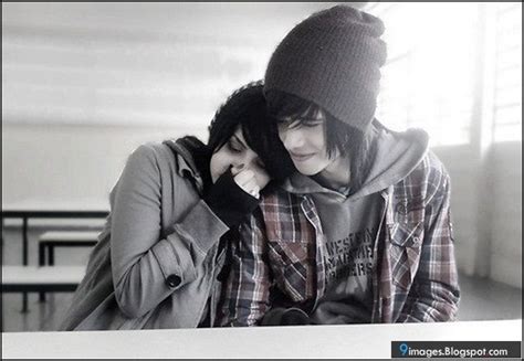 emo couple love hug cute feelings