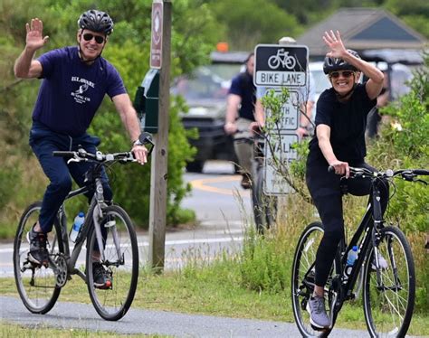 Bidens Mark First Ladys 70th Birthday With Bike Ride Near Beach Home