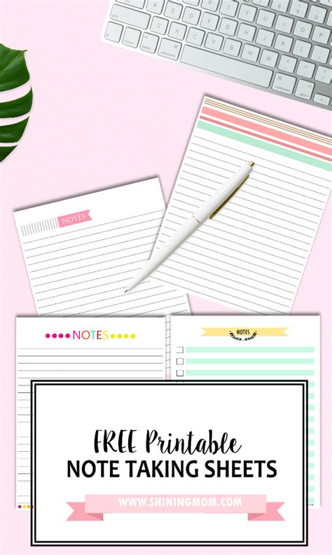Please feel free to use and share them! Happy Freebie Monday: Note Taking Sheets!