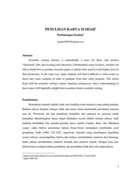 PDF PENULISAN KARYA ILMIAH