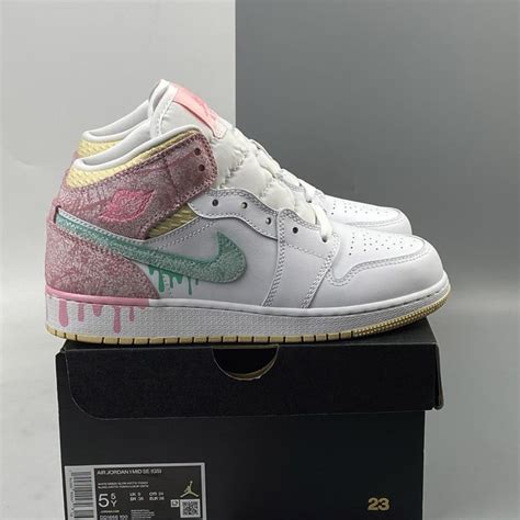 Air Jordan 1 Mid Gs “paint Drip” Dd1666 100 For Sale The Sole Line