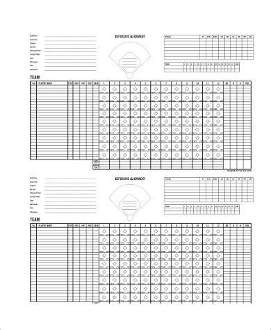 Filling out a baseball score sheet is as traditional as the game itself. FREE 9+ Sample Baseball Score sheets in MS Word | PDF | Excel