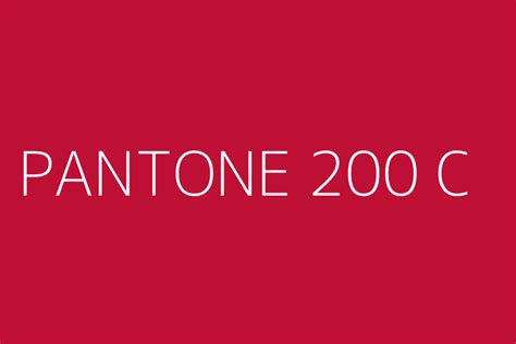 Pantone 200 C Color Hex Code