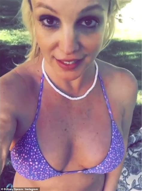 Britney Spears Pops Yoga Poses In Purple Bikini During Outdoors Exercise Session Shared On