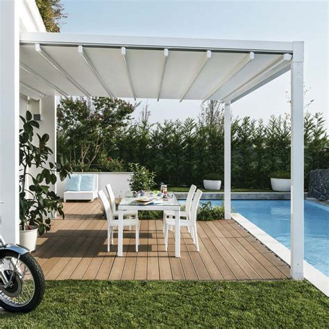 Private Residence Retractable Awning Automatic Shade Awnings 06mm