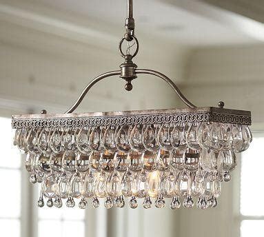 18 posts related to pottery barn crystal chandeliers. Pottery Barn Clarissa Glass Drop Rectangular Chandelier ...