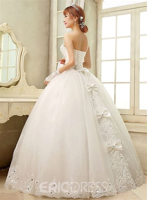 Ericdress Sweetheart Bowknot Appliques Ball Gown Wedding Dress 11288974