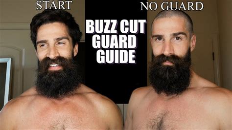 Learn how to cut your own hair at home, here is an example of different clipper guards. BUZZ CUT CLIPPER GUARD GUIDE (EXAMPLES) - YouTube
