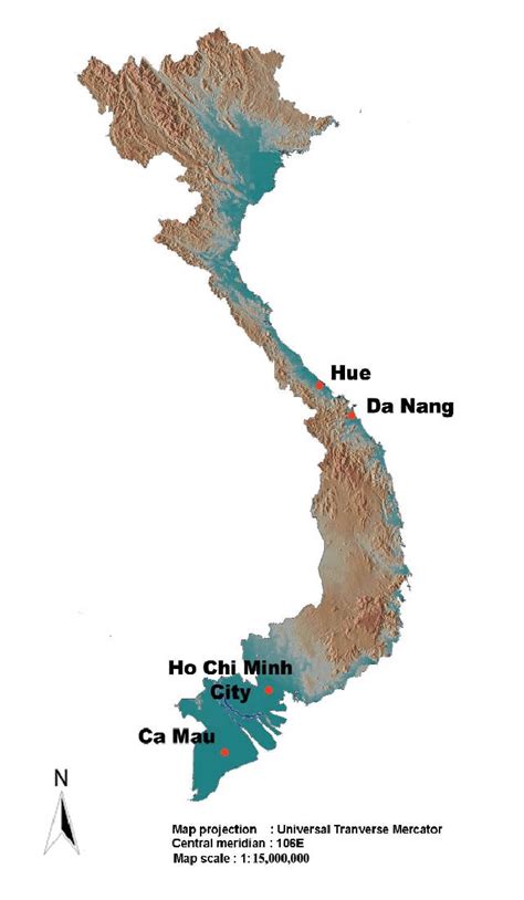 Topographic Map Of Vietnam Download Scientific Diagram