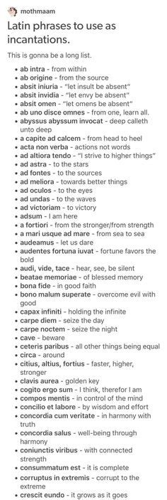 Latin Words 50 Cool Latin Words And Phrases You Should Know Love