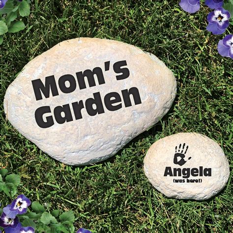 Engraved My Garden Yard Stones Personalized Stepping Stone