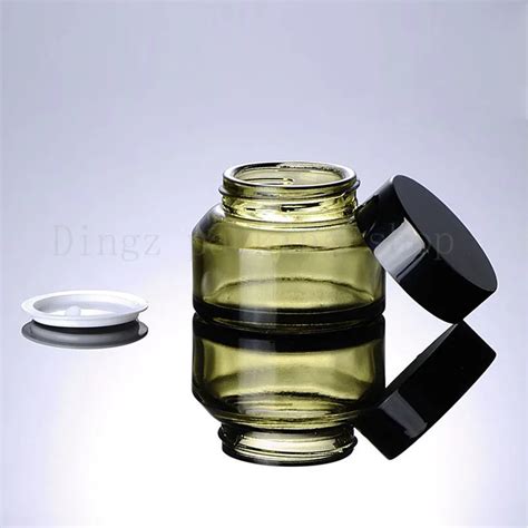 10pcsx15g 30g 50g Green Glass Cosmetic Empty Jar Pot Eyeshadow Makeup Face Cream Lip Balm