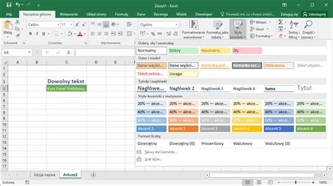 Kurs Excel Podstawy Budowa Arkusza Datatalk Pl