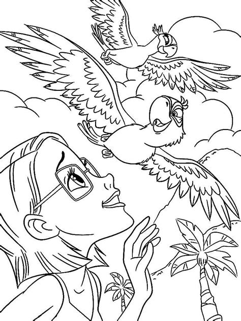 Blu And Jewel Coloring Pages