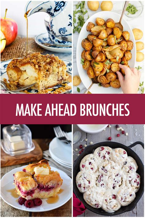 Part (or all) of these main courses and desserts can be prepared ahead to make life easier on those busy days when you are expecting guests. Make Ahead Brunch Ideas For Entertaining | Food Bloggers of Canada