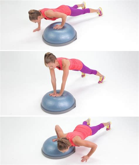 Bosu Side Crunch Bosu Workout Exercise Chest Workouts