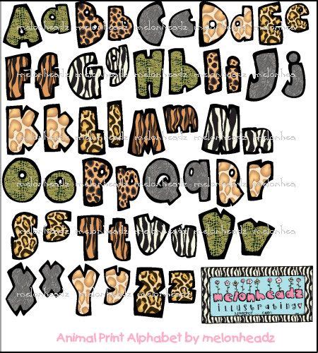 Alphabet Clip Art Animal Print Etsy Alphabet Letters Images