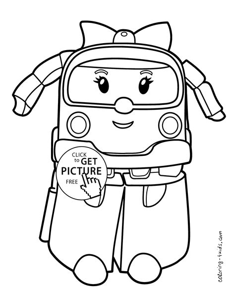 Robocar Poli Coloring Pages Coloring Home