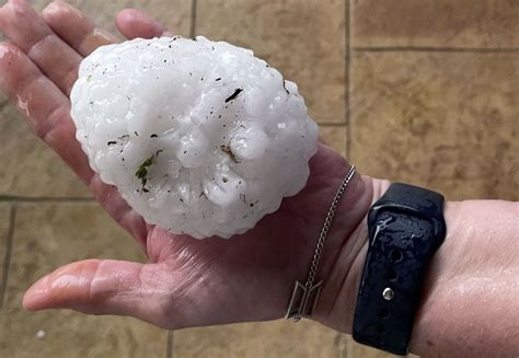 Baseball Size Hail Hits North Texas Damages Power Outages And Flash