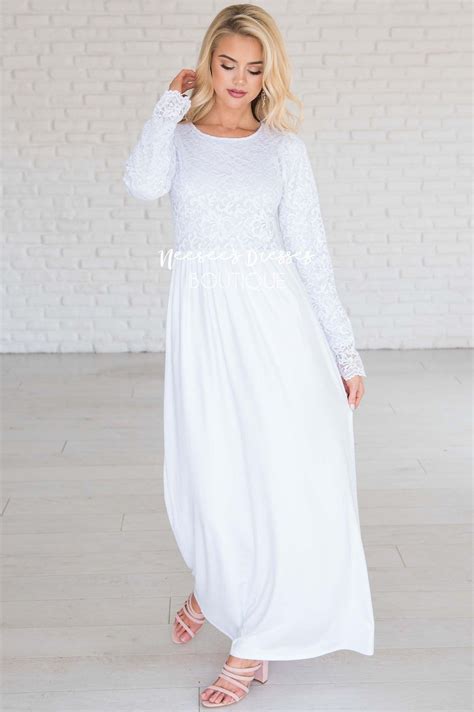 White Modest Maxi Dress Best Online Modest Boutique For Dresses Cute Modest Clothes For