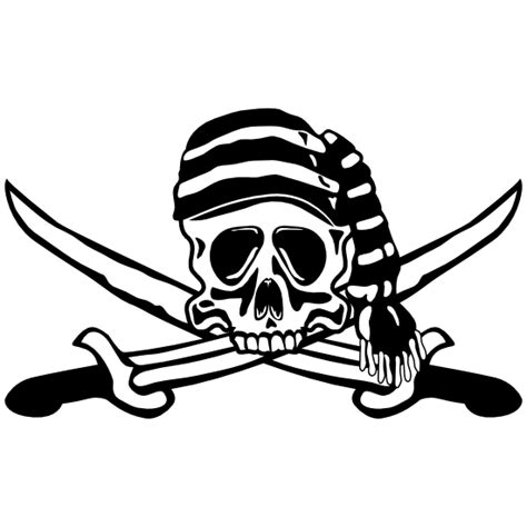 Pirate Skull With Swords Sticker