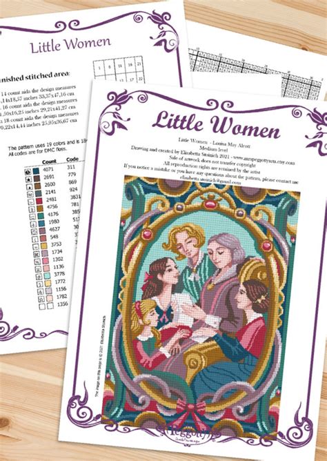 Little Women Cross Stitch Pattern The March Sisters And Etsy