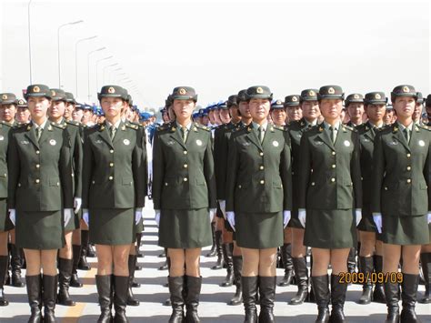 The Uniform Girls Pic Green China Military Unifom Girls A