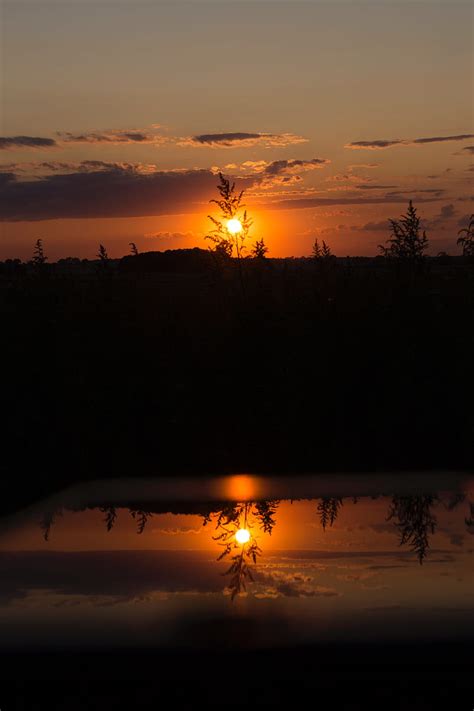 Sunset Dusk Dark Sun Reflection Hd Phone Wallpaper Peakpx