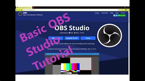 Basic Obs Studio Tutorial Youtube
