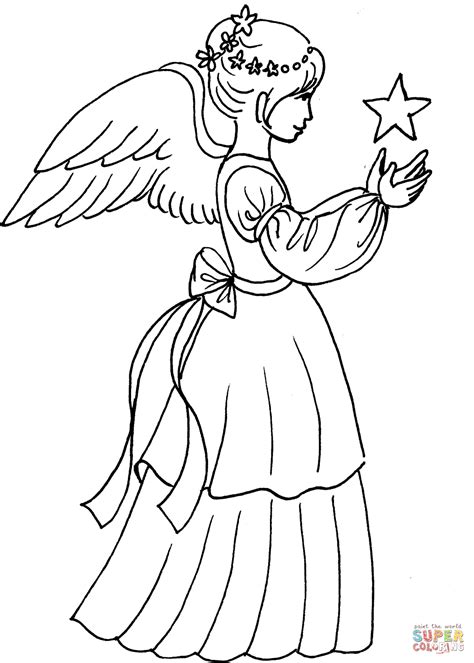 Angel Coloring Pages Star