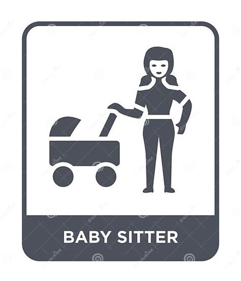 Baby Sitter Icon In Trendy Design Style Baby Sitter Icon Isolated On