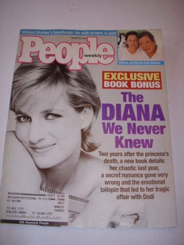People Magazine August 23 1999 Princess Diana William Shatner