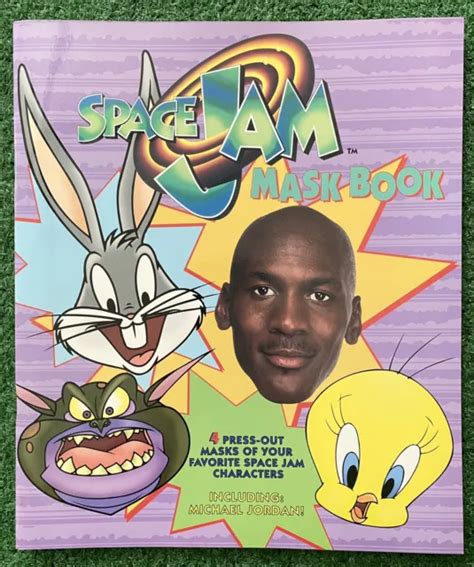 Vintage 90s Space Jam Looney Tunes Michael Jordan Bugs Bunny Tweety Mask Book 1800 Picclick
