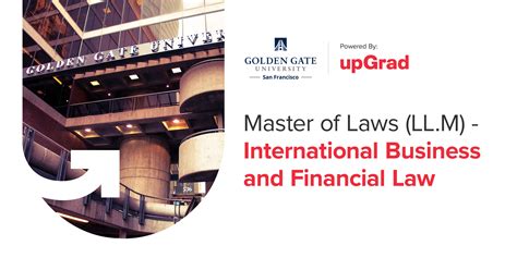 Master Of Laws Llm In International Business And Finance From Golden