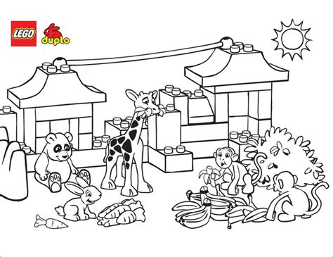 Unicorn with laughing fishes coloring page. Lego Zoo coloring page - Free Printable Coloring Pages