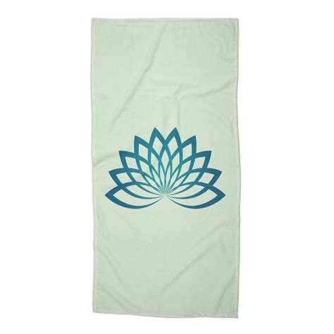 Lotus Flower Colored Design Accessories Beach Towel By T Shirts