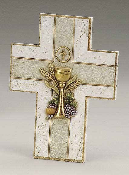 First Communion Resinstone Wall Cross