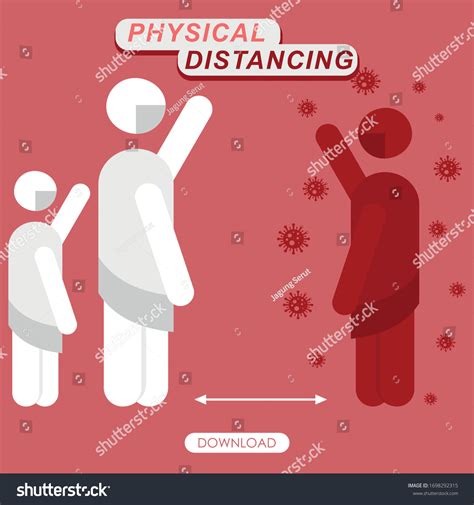 Social Distancing Physical Distancing Public People Stock Vector