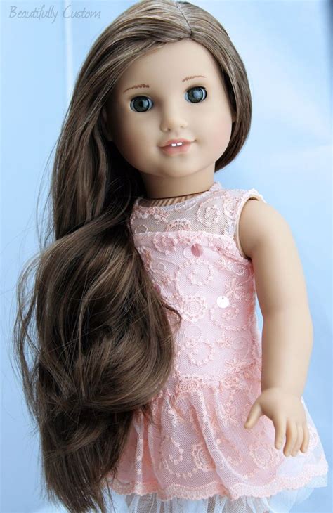 custom american girl doll ~rebecca hazel green eyes marie grace long brown hair american girl