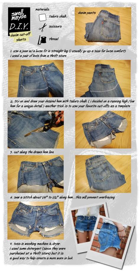 You Can Also Make Them With A High Low Hem Jeans Diy Diy Shorts