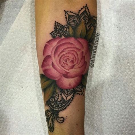 Rose And Lace Tattoo Lace Tattoo Black Rose Tattoos Tattoos