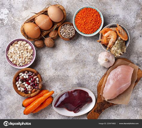 Healthy Product Sources Of Zinc Stock Photo By ©yulianny 225474962